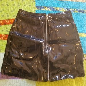 Pu leather skirt